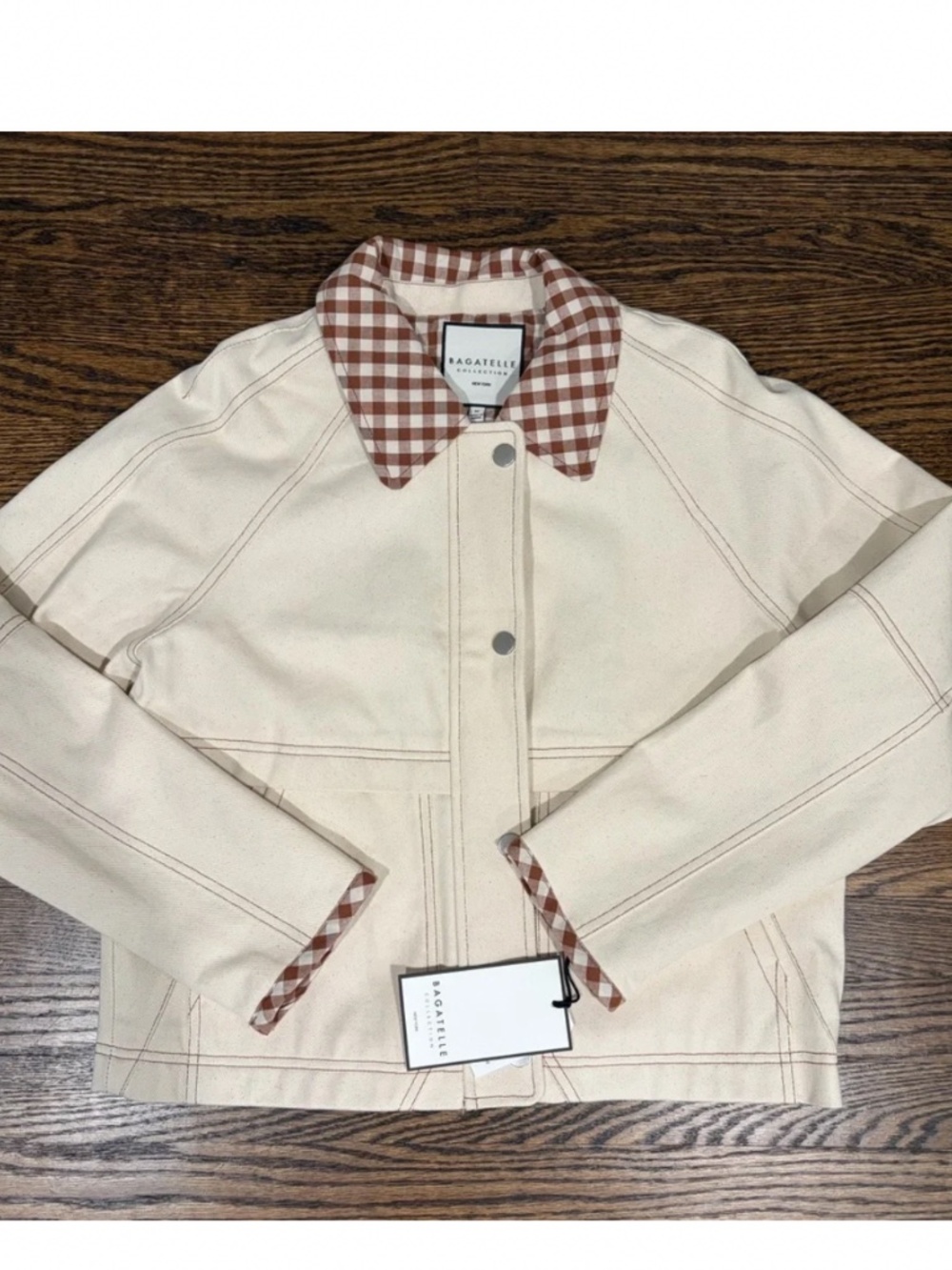 bagatelle check collar jacket - Picture 4 of 4